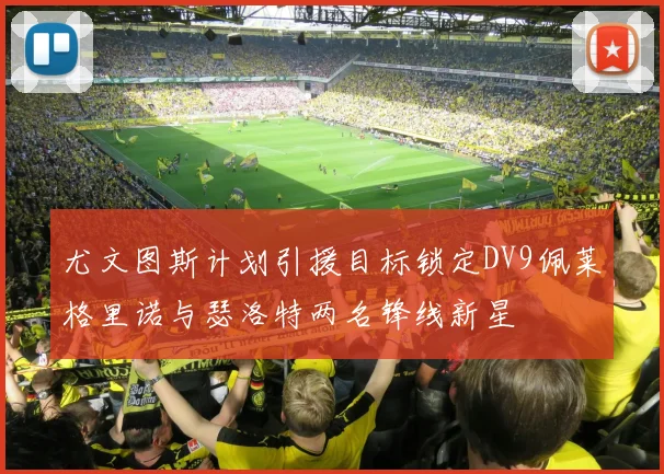 尤文图斯计划引援目标锁定DV9佩莱格里诺与瑟洛特两名锋线新星